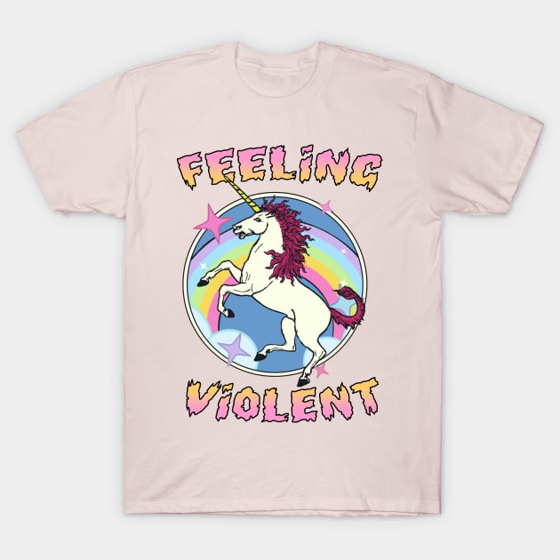 Felling Violent - Funny Unicorn T-Shirt by 461VeteranClothingCo